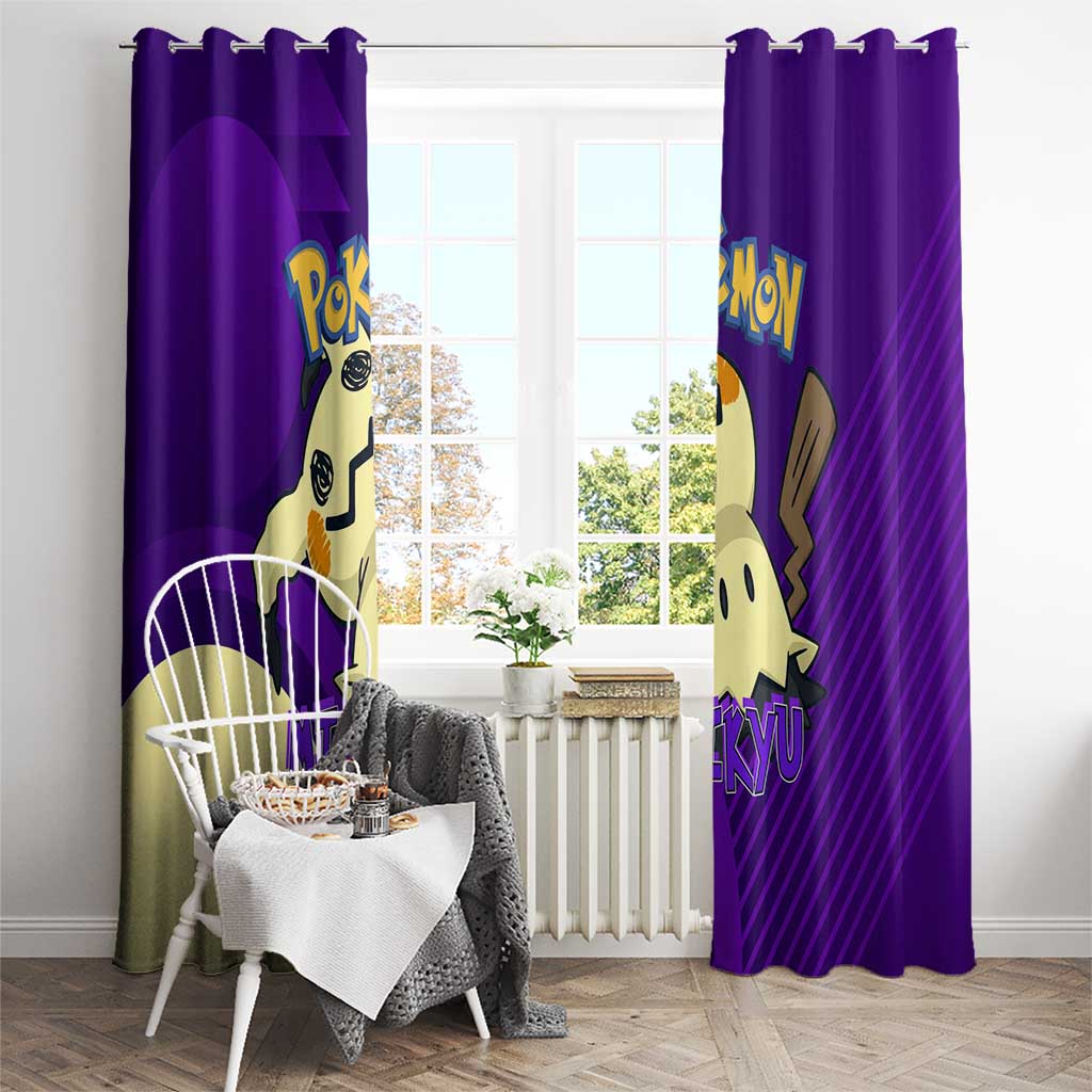 Mimikyu Poké Window Curtain Spooky Scribble Shadow Style