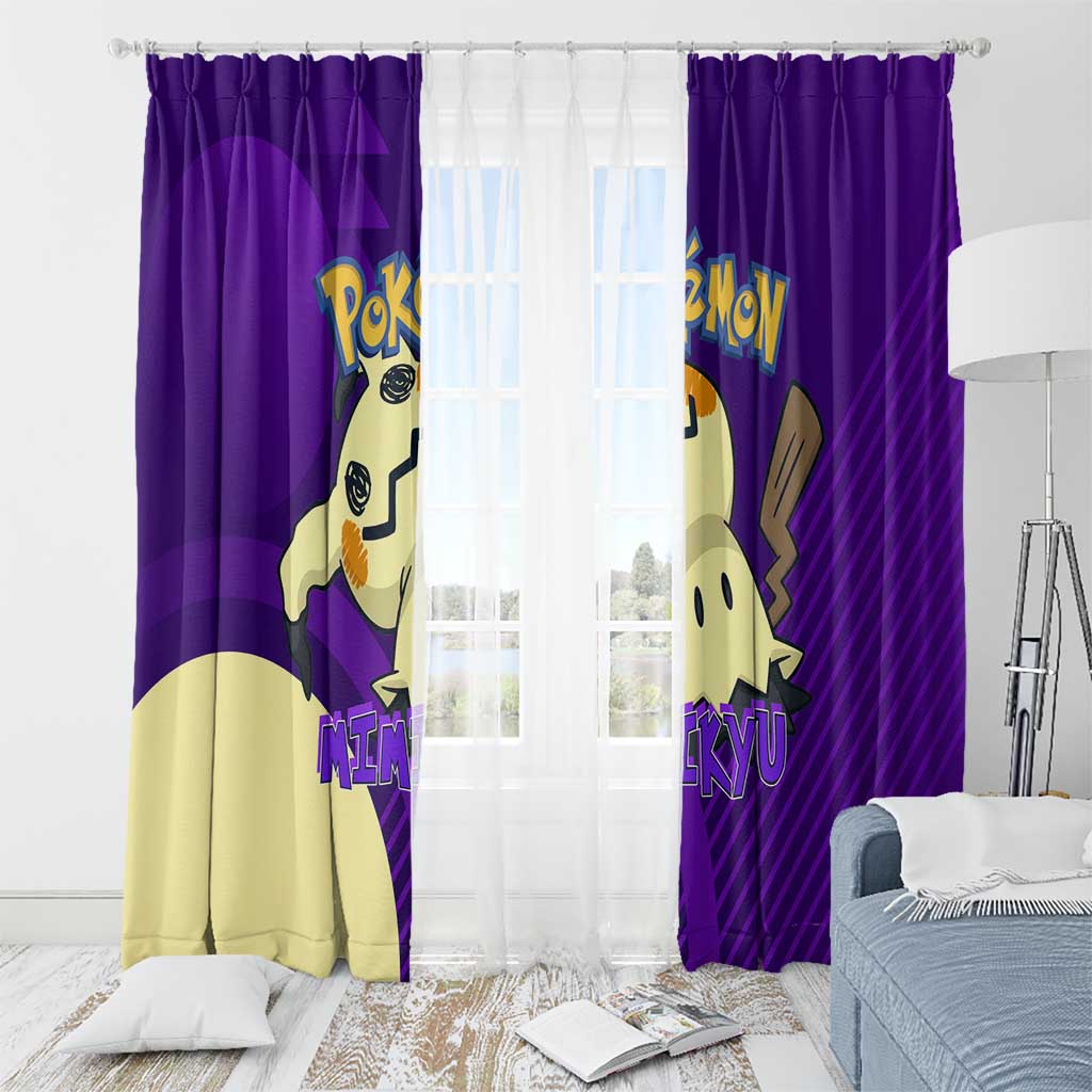 Mimikyu Poké Window Curtain Spooky Scribble Shadow Style