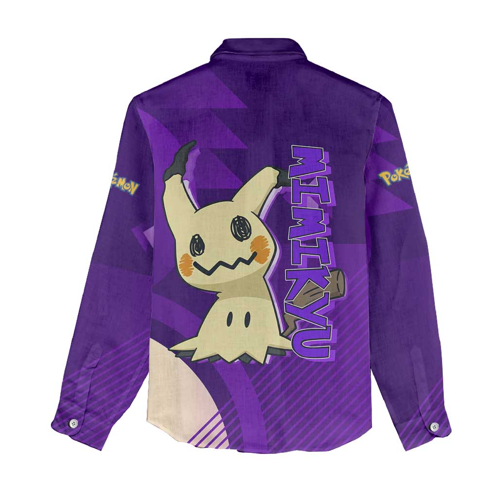 Mimikyu Poké Women Casual Shirt Spooky Scribble Shadow Style