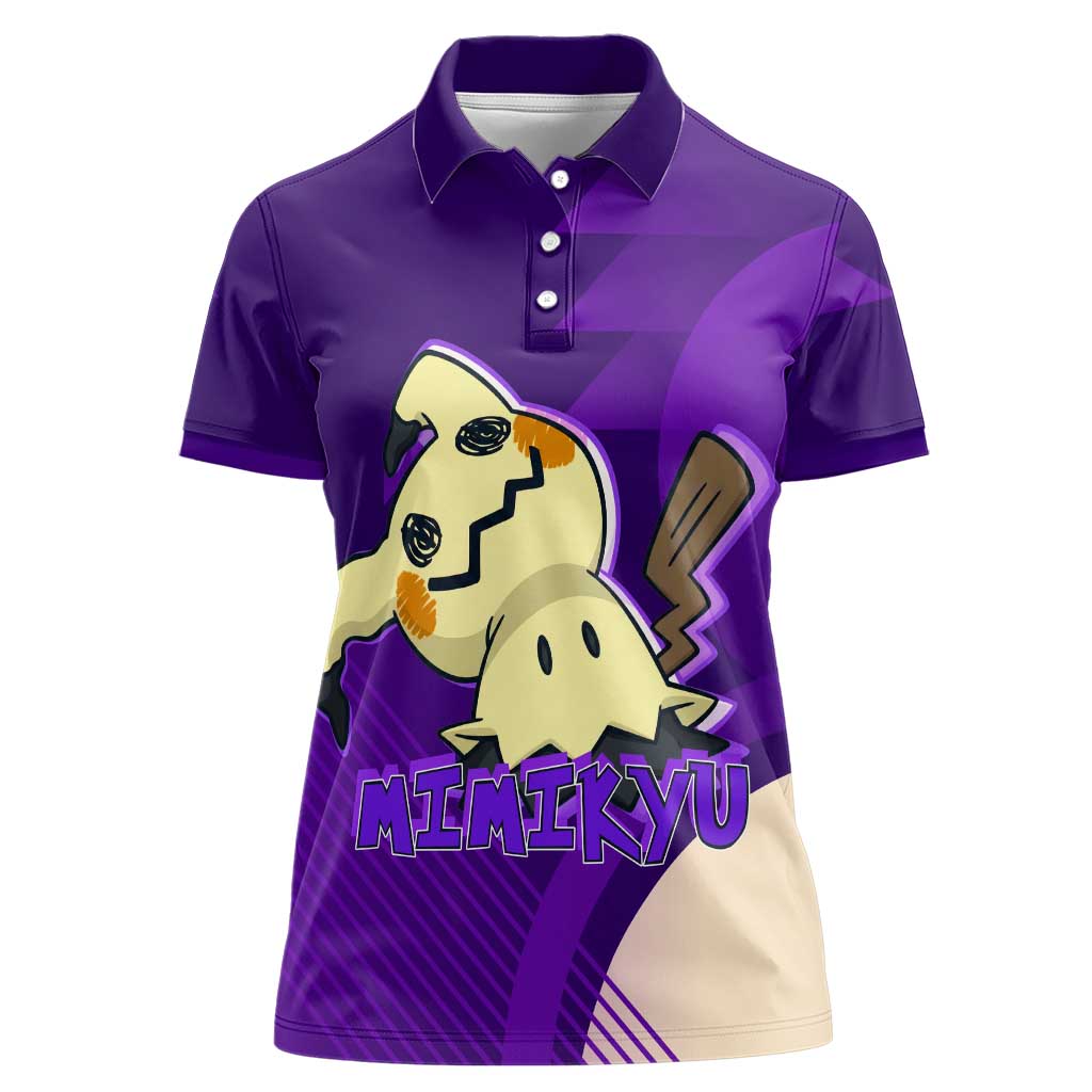 Mimikyu Poké Women Polo Shirt Spooky Scribble Shadow Style
