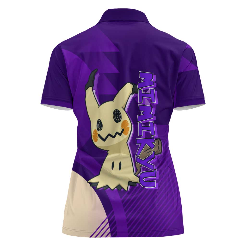 Mimikyu Poké Women Polo Shirt Spooky Scribble Shadow Style