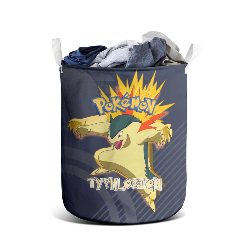 Typhlosion Poké Laundry Basket Fierce Flame Burst Vector Style