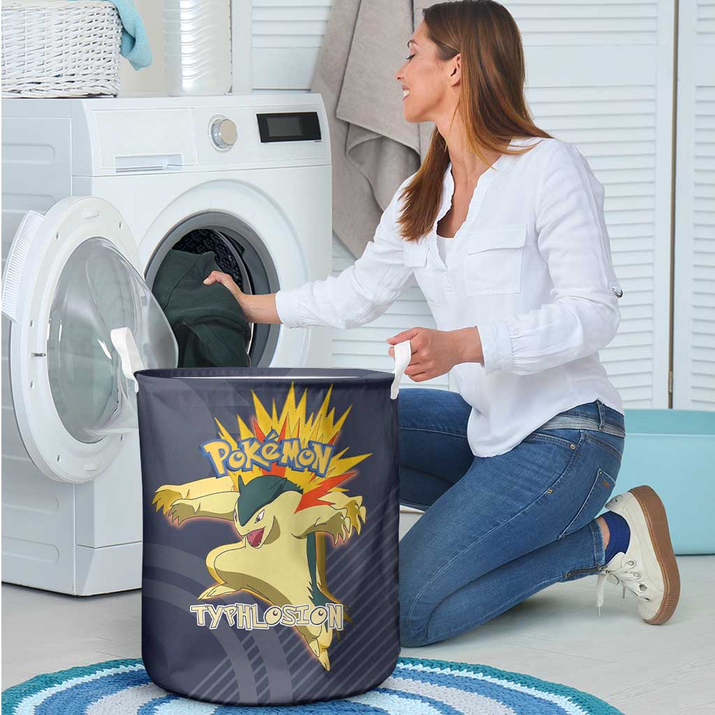 Typhlosion Poké Laundry Basket Fierce Flame Burst Vector Style