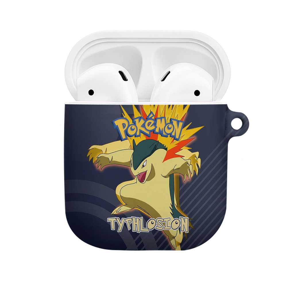Typhlosion Poké AirPods Case Fierce Flame Burst Vector Style