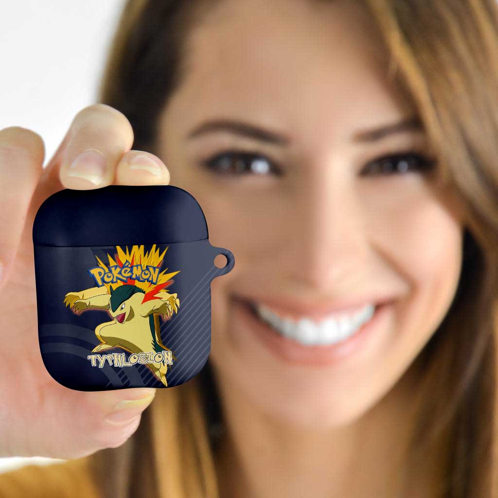 Typhlosion Poké AirPods Case Fierce Flame Burst Vector Style