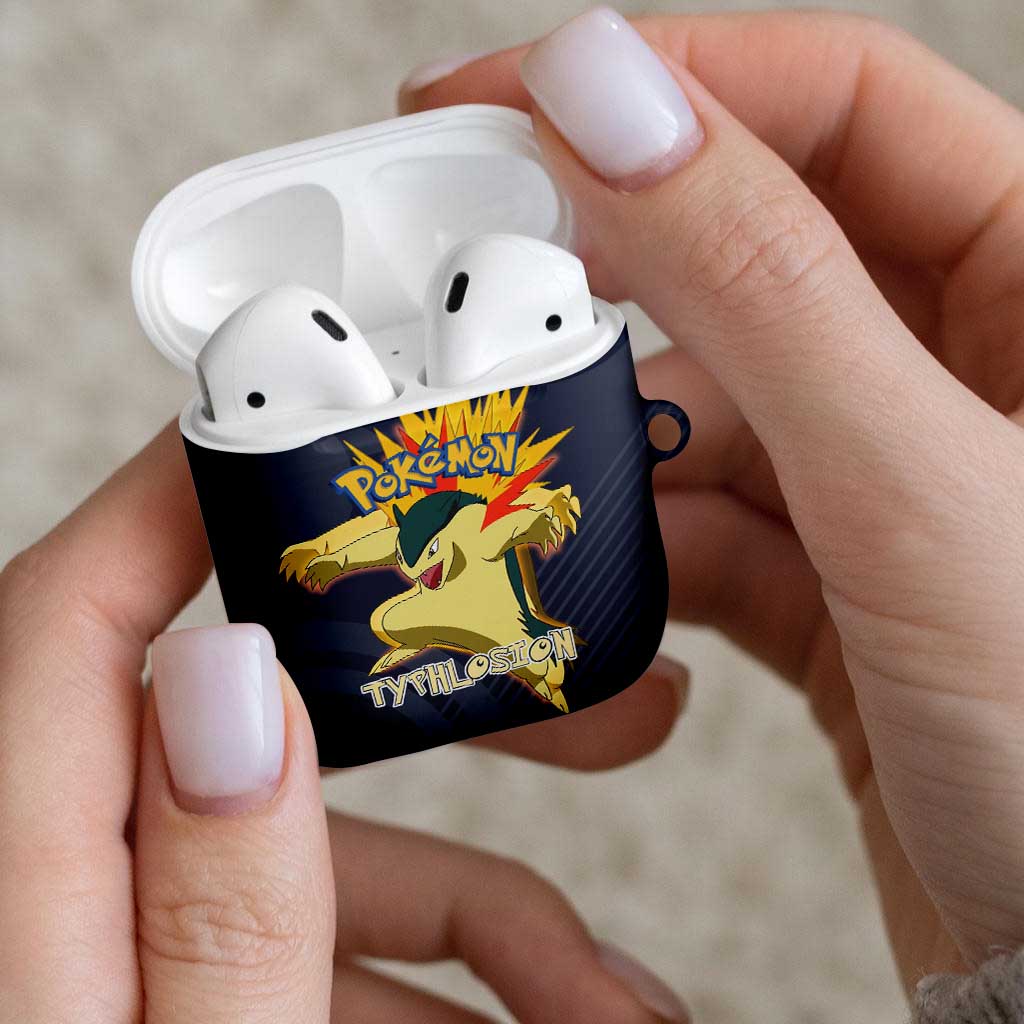 Typhlosion Poké AirPods Case Fierce Flame Burst Vector Style