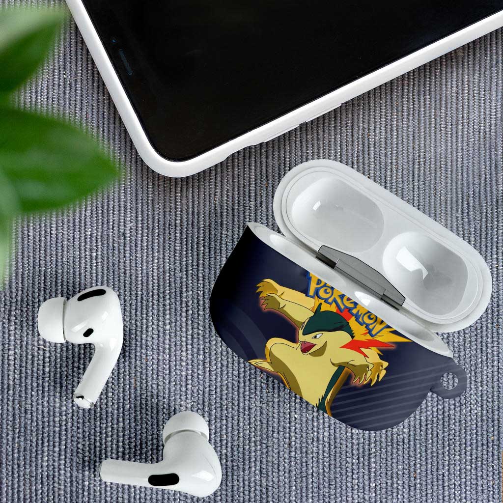 Typhlosion Poké AirPods Case Fierce Flame Burst Vector Style