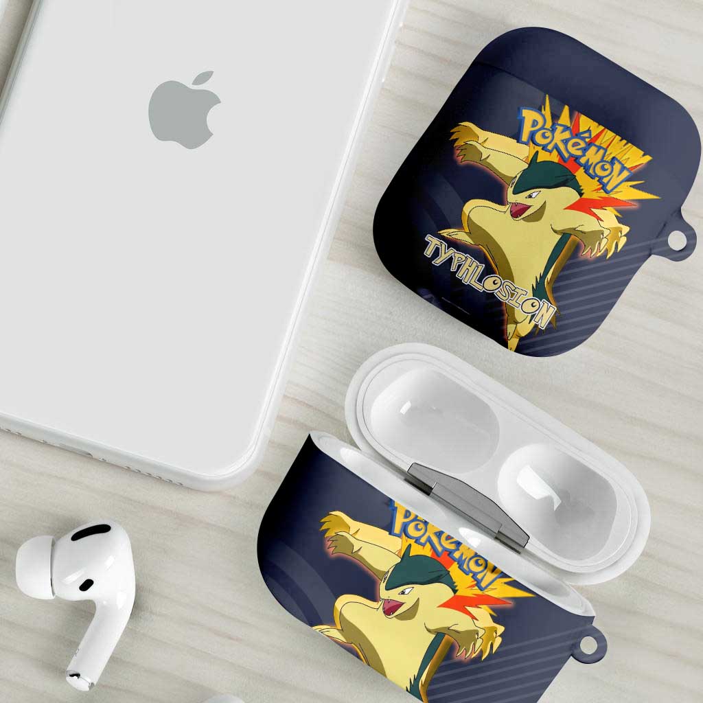 Typhlosion Poké AirPods Case Fierce Flame Burst Vector Style