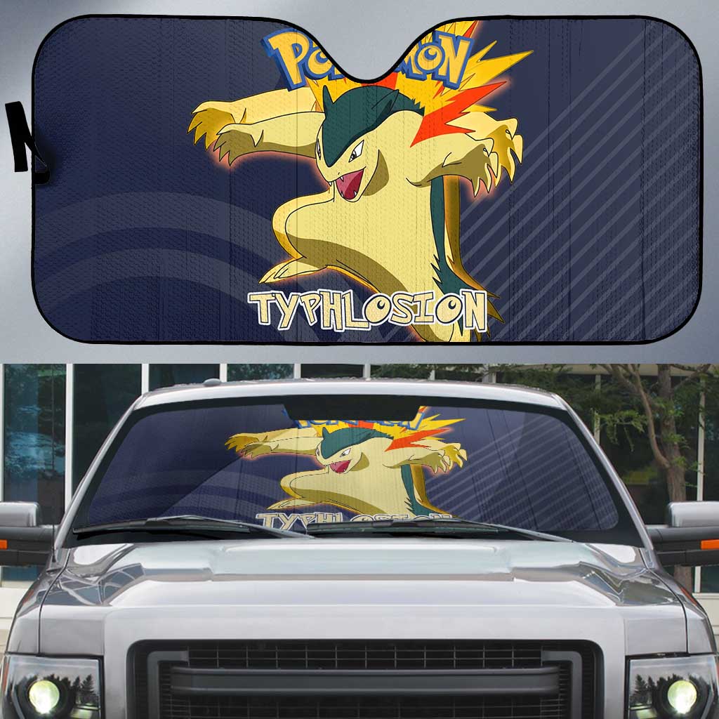 Typhlosion Poké Auto Sun Shade Fierce Flame Burst Vector Style