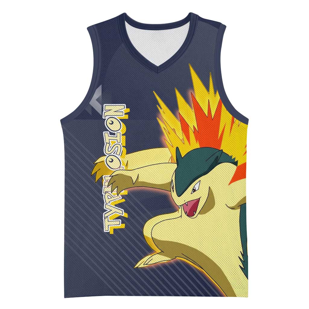 Typhlosion Poké Basketball Jersey Fierce Flame Burst Vector Style