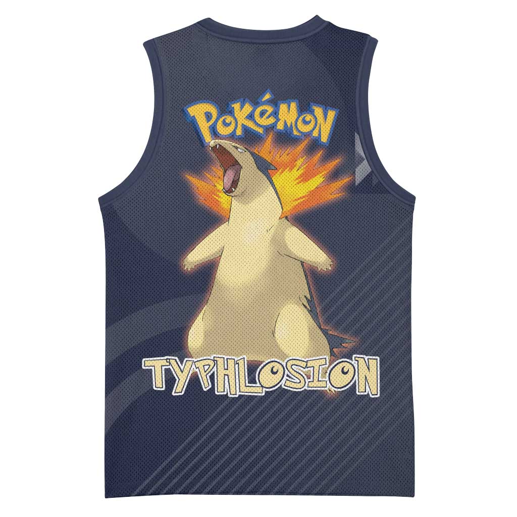 Typhlosion Poké Basketball Jersey Fierce Flame Burst Vector Style