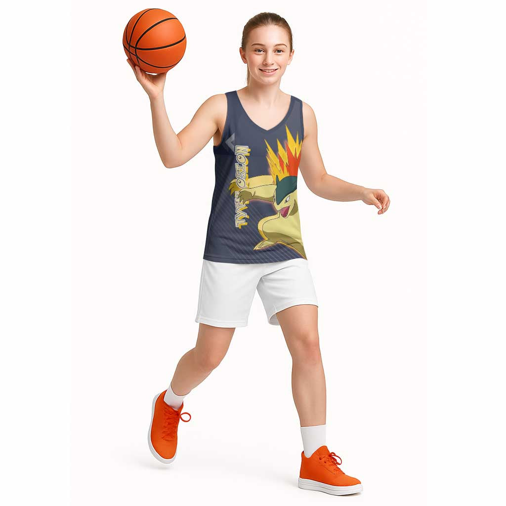 Typhlosion Poké Basketball Jersey Fierce Flame Burst Vector Style