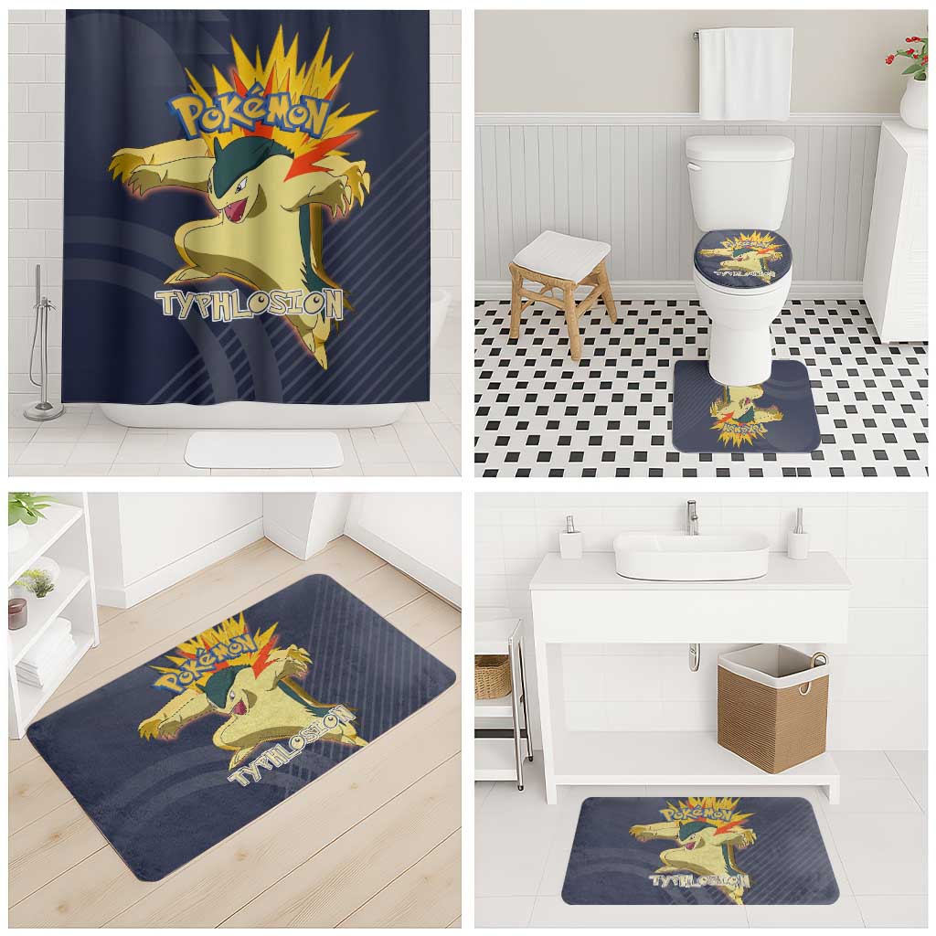 Typhlosion Poké Bathroom Set Fierce Flame Burst Vector Style