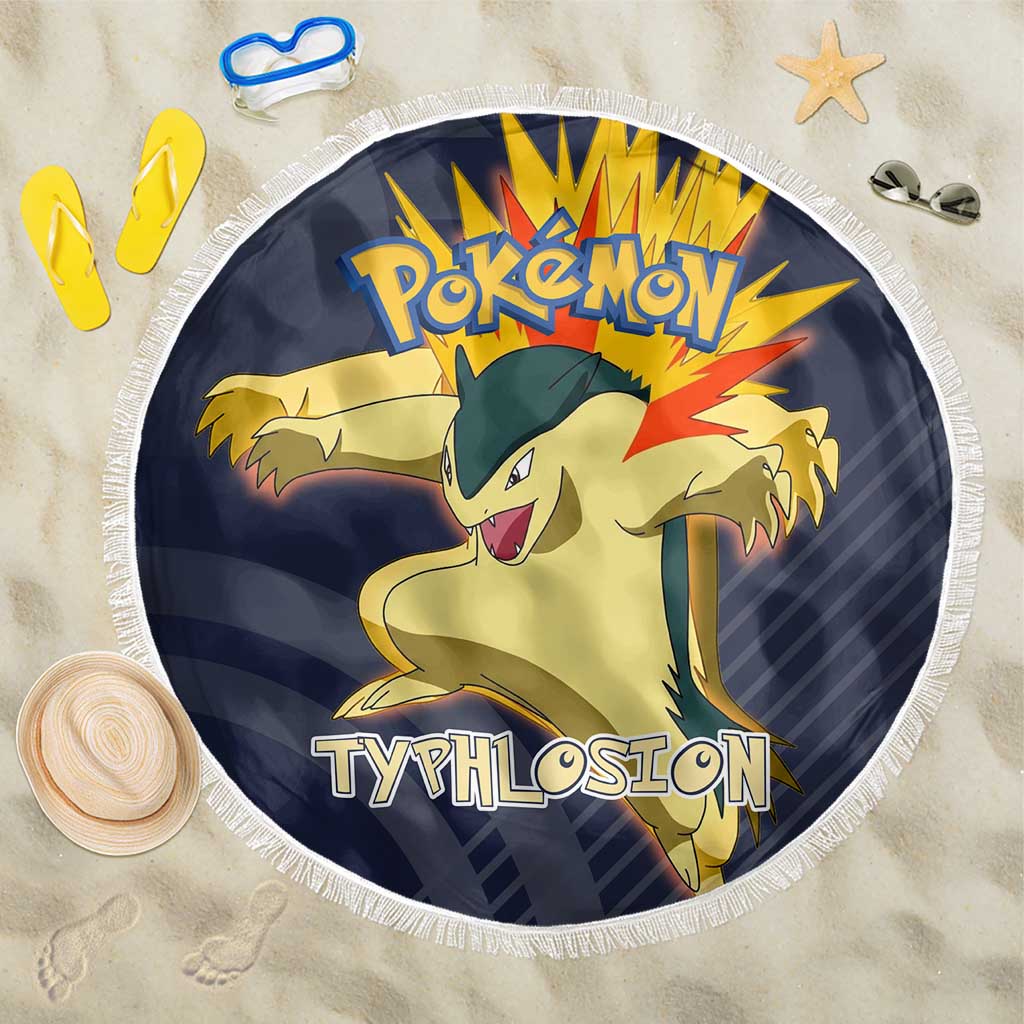 Typhlosion Poké Beach Blanket Fierce Flame Burst Vector Style