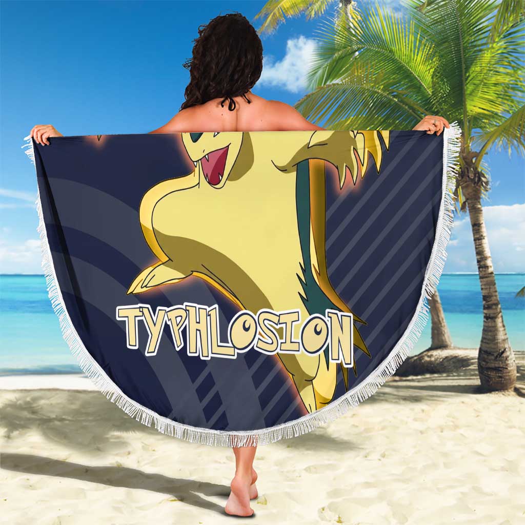Typhlosion Poké Beach Blanket Fierce Flame Burst Vector Style