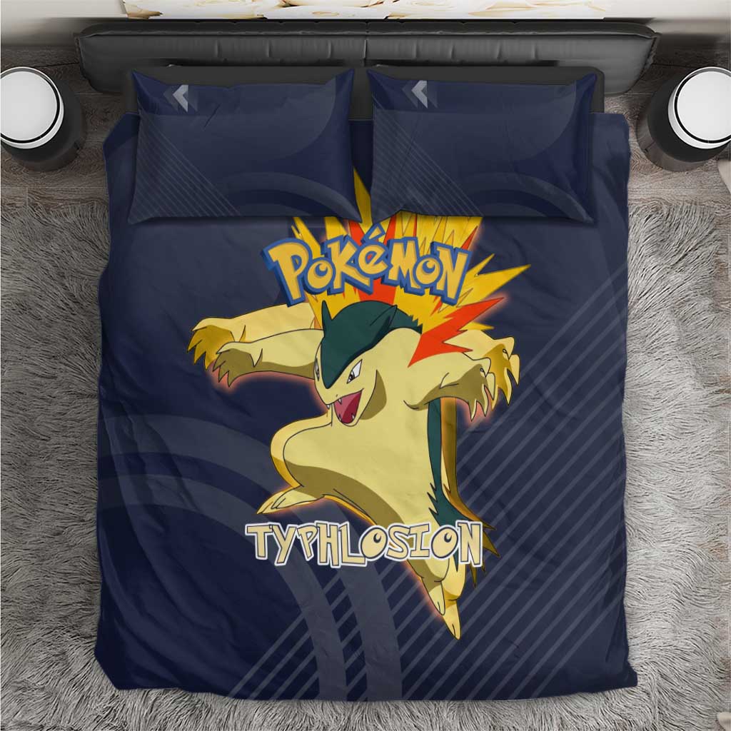 Typhlosion Poké Bedding Set Fierce Flame Burst Vector Style