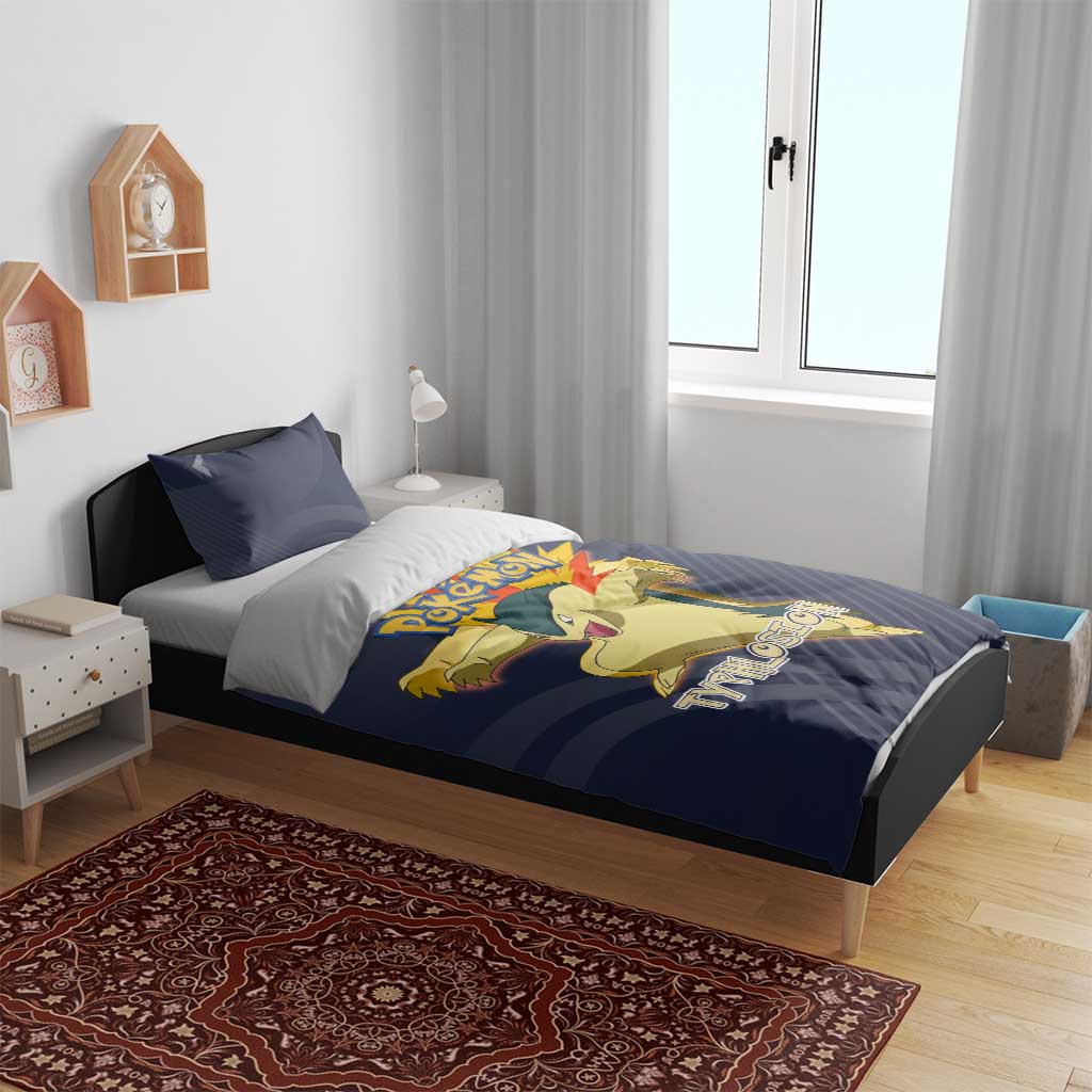 Typhlosion Poké Bedding Set Fierce Flame Burst Vector Style