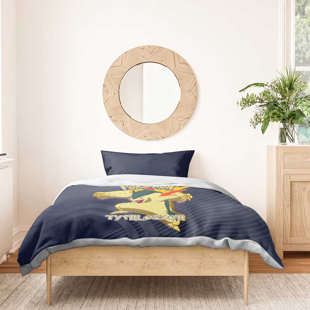 Typhlosion Poké Bedding Set Fierce Flame Burst Vector Style