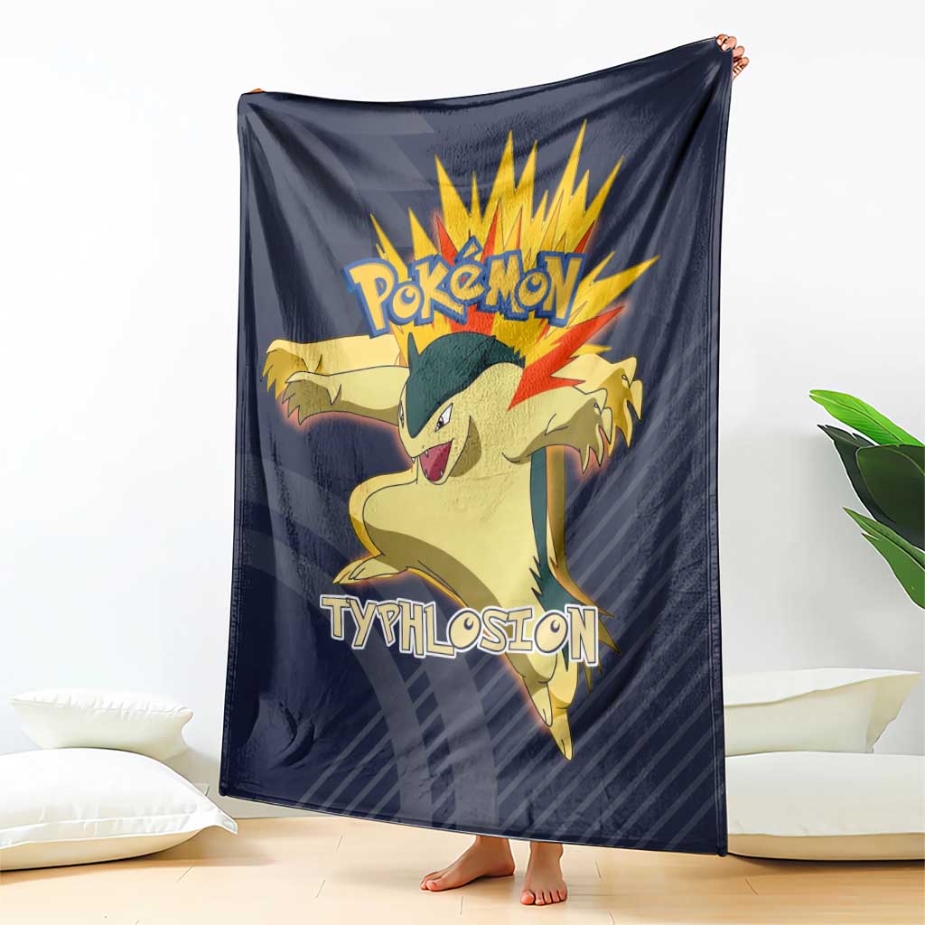 Typhlosion Poké Blanket Fierce Flame Burst Vector Style