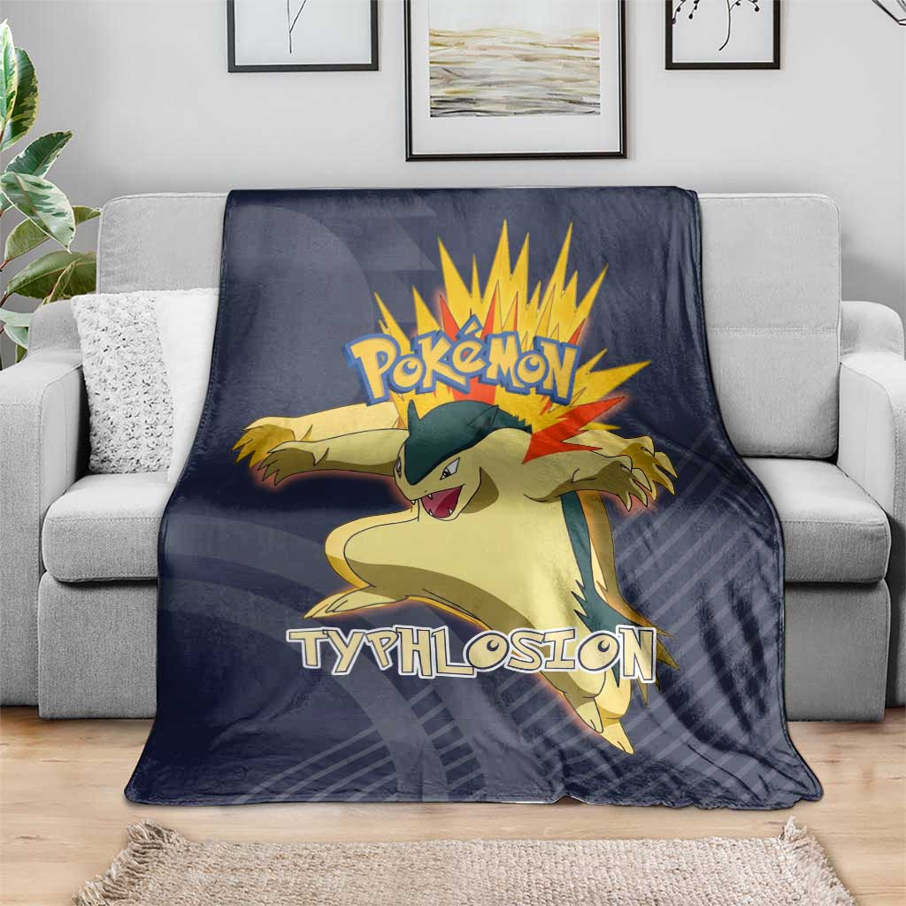 Typhlosion Poké Blanket Fierce Flame Burst Vector Style
