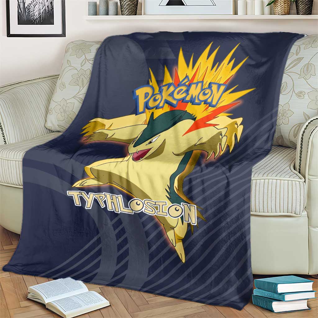 Typhlosion Poké Blanket Fierce Flame Burst Vector Style