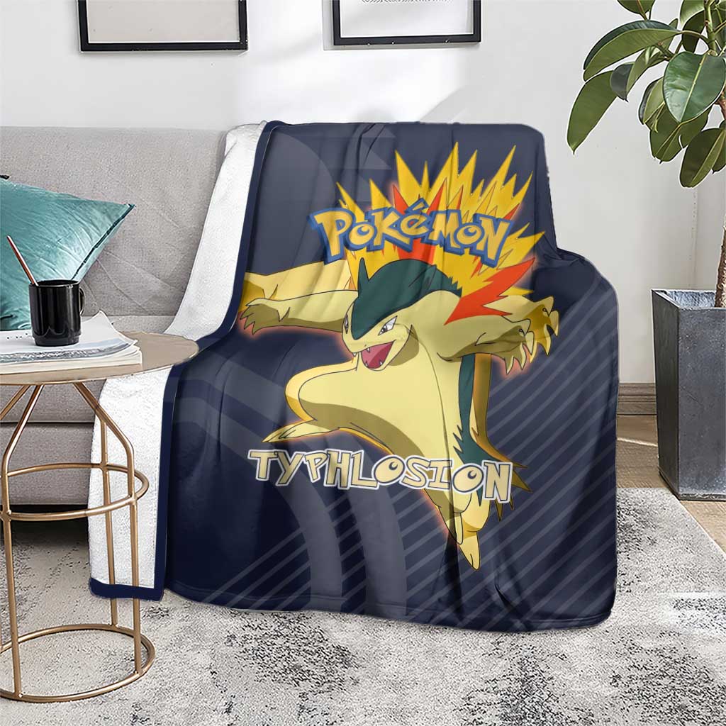 Typhlosion Poké Blanket Fierce Flame Burst Vector Style