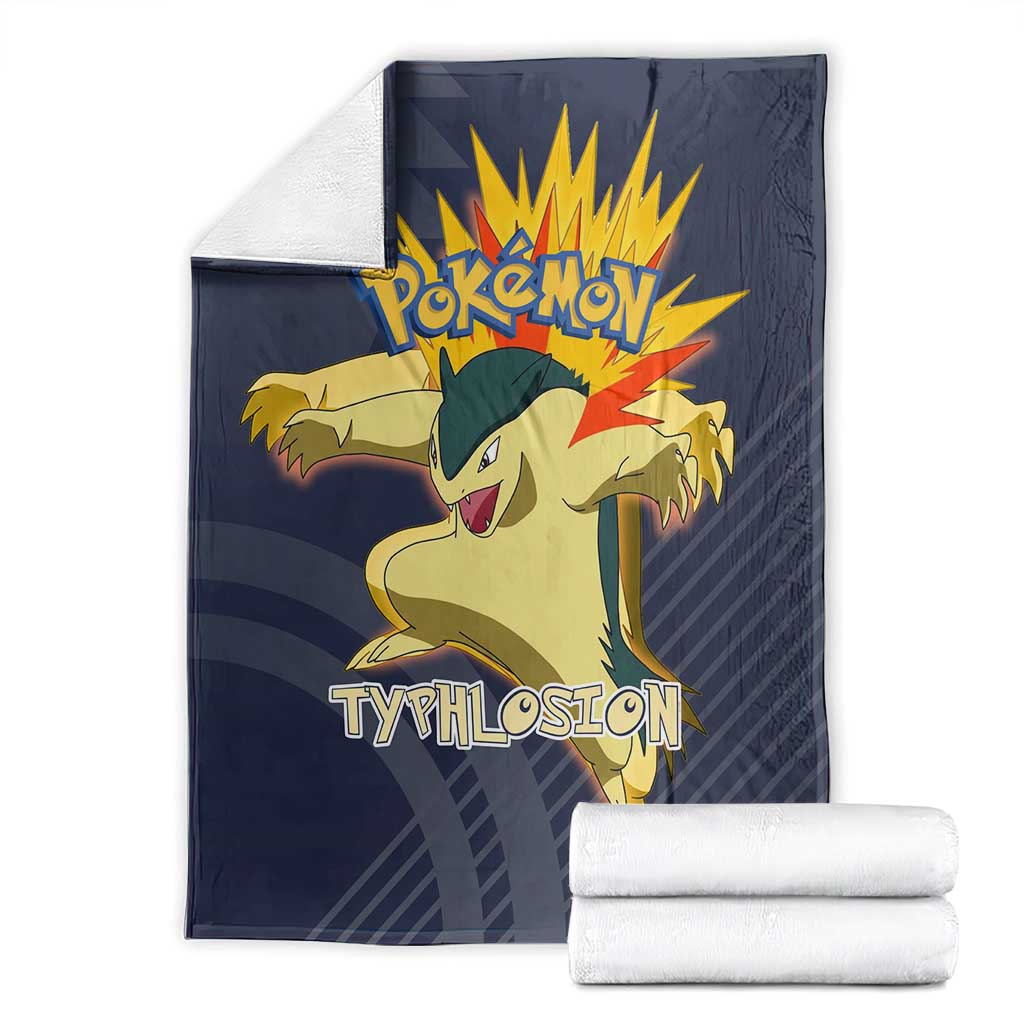 Typhlosion Poké Blanket Fierce Flame Burst Vector Style