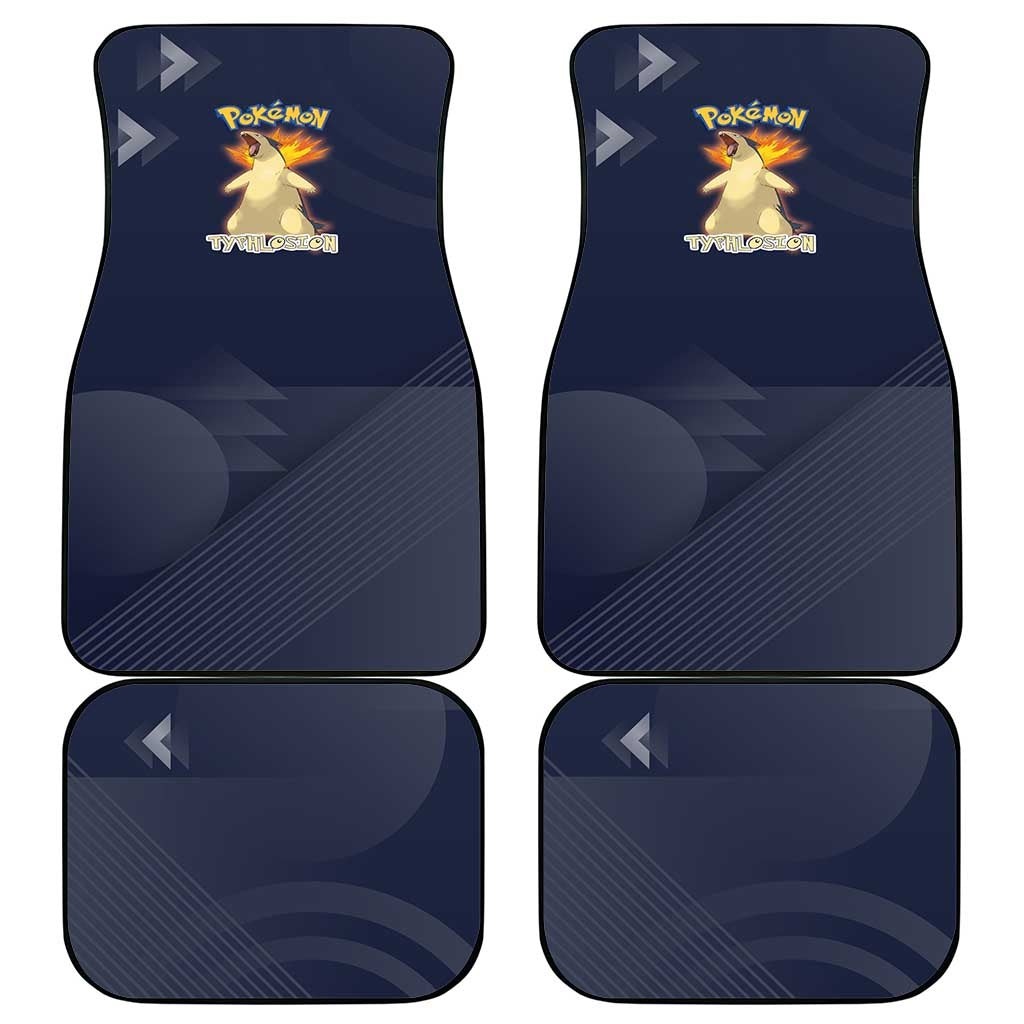 Typhlosion Poké Car Mats Fierce Flame Burst Vector Style