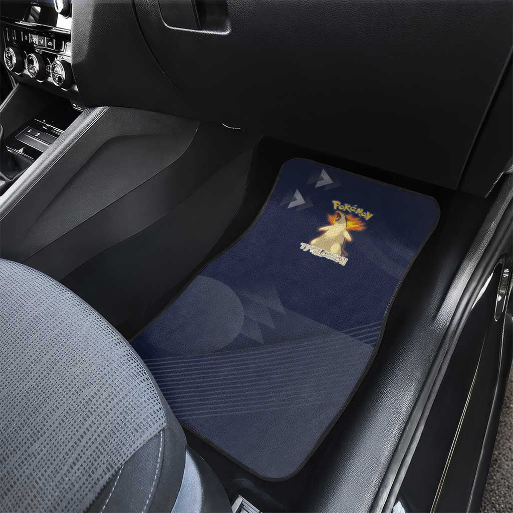 Typhlosion Poké Car Mats Fierce Flame Burst Vector Style