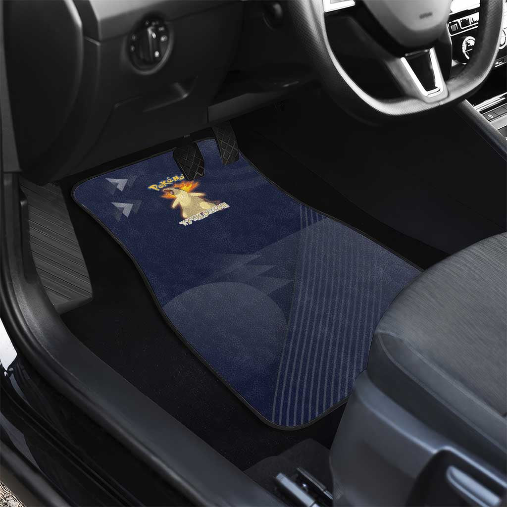 Typhlosion Poké Car Mats Fierce Flame Burst Vector Style