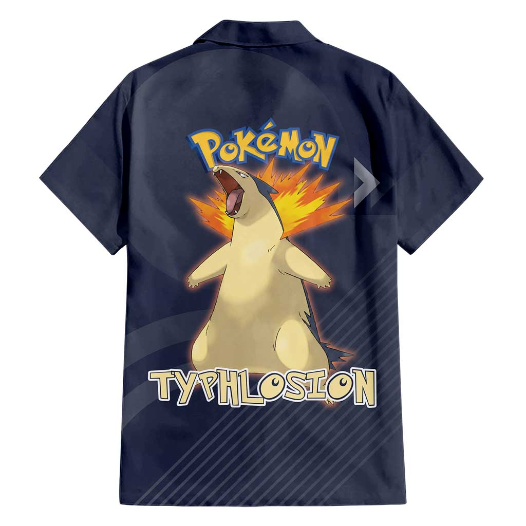 Typhlosion Poké Family Matching Tank Maxi Dress and Hawaiian Shirt Fierce Flame Burst Vector Style