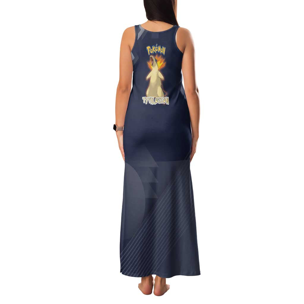 Typhlosion Poké Family Matching Tank Maxi Dress and Hawaiian Shirt Fierce Flame Burst Vector Style