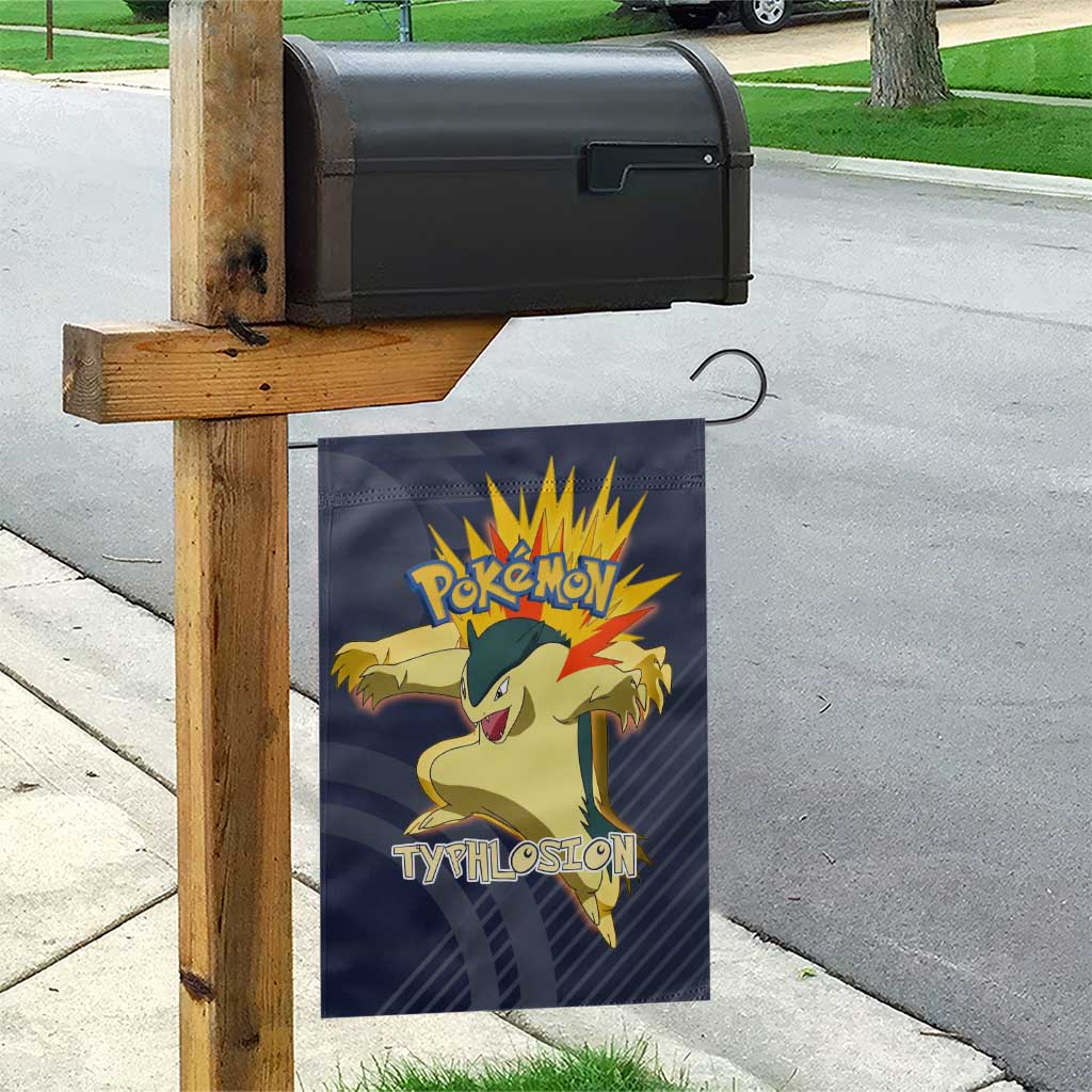 Typhlosion Poké Garden Flag Fierce Flame Burst Vector Style
