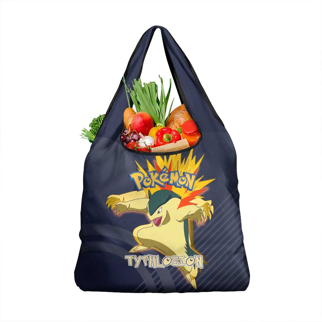 Typhlosion Poké Grocery Bag Fierce Flame Burst Vector Style