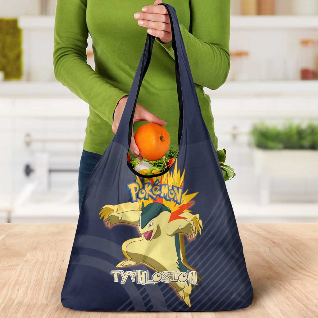 Typhlosion Poké Grocery Bag Fierce Flame Burst Vector Style