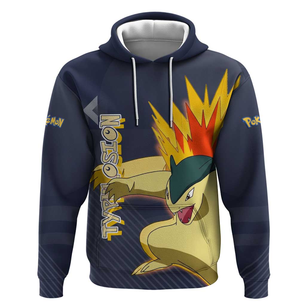 Typhlosion Poké Hoodie Fierce Flame Burst Vector Style