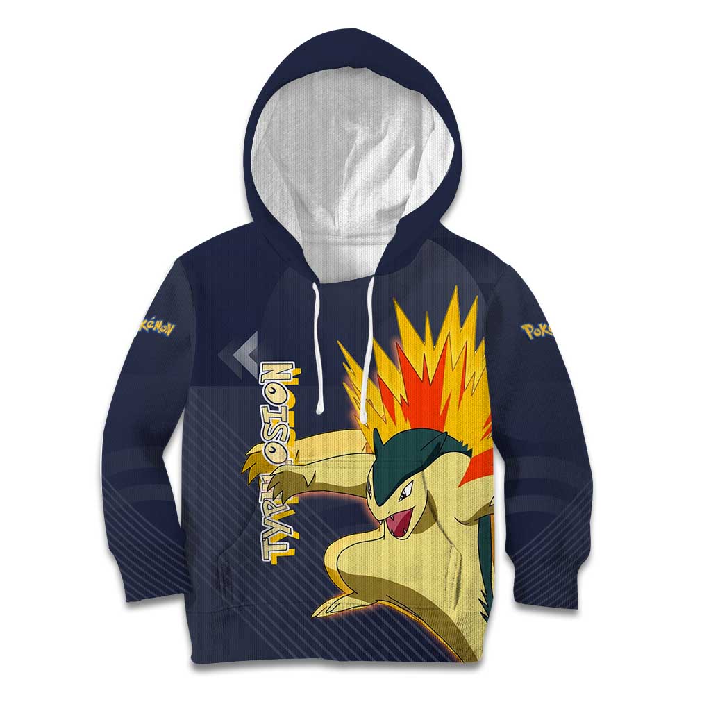 Typhlosion Poké Kid Hoodie Fierce Flame Burst Vector Style