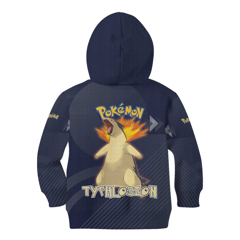 Typhlosion Poké Kid Hoodie Fierce Flame Burst Vector Style