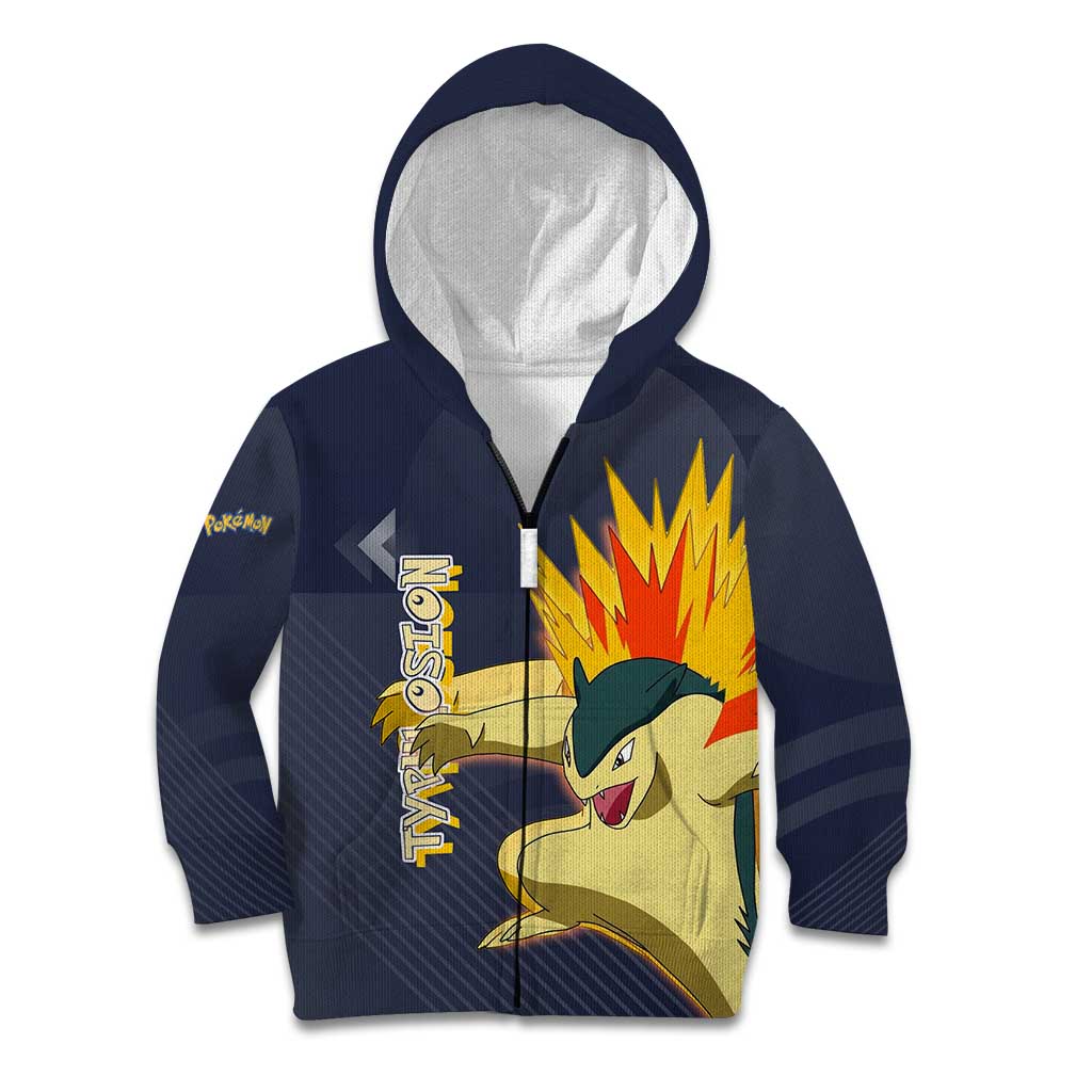 Typhlosion Poké Kid Hoodie Fierce Flame Burst Vector Style