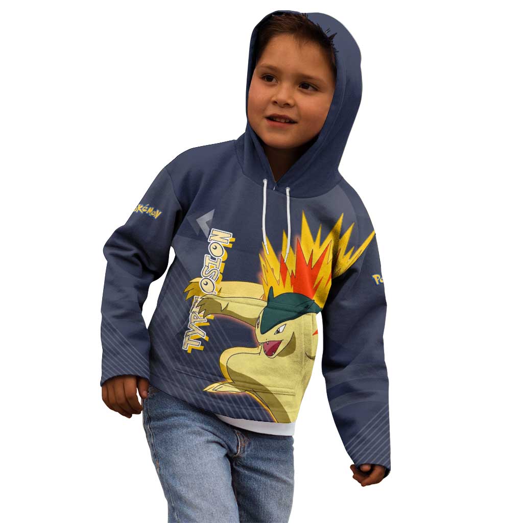 Typhlosion Poké Kid Hoodie Fierce Flame Burst Vector Style