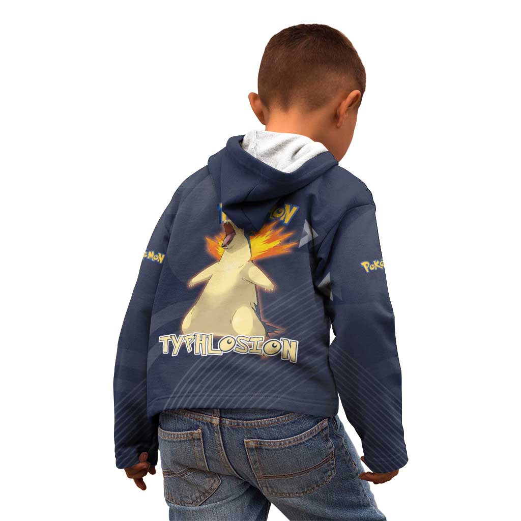 Typhlosion Poké Kid Hoodie Fierce Flame Burst Vector Style