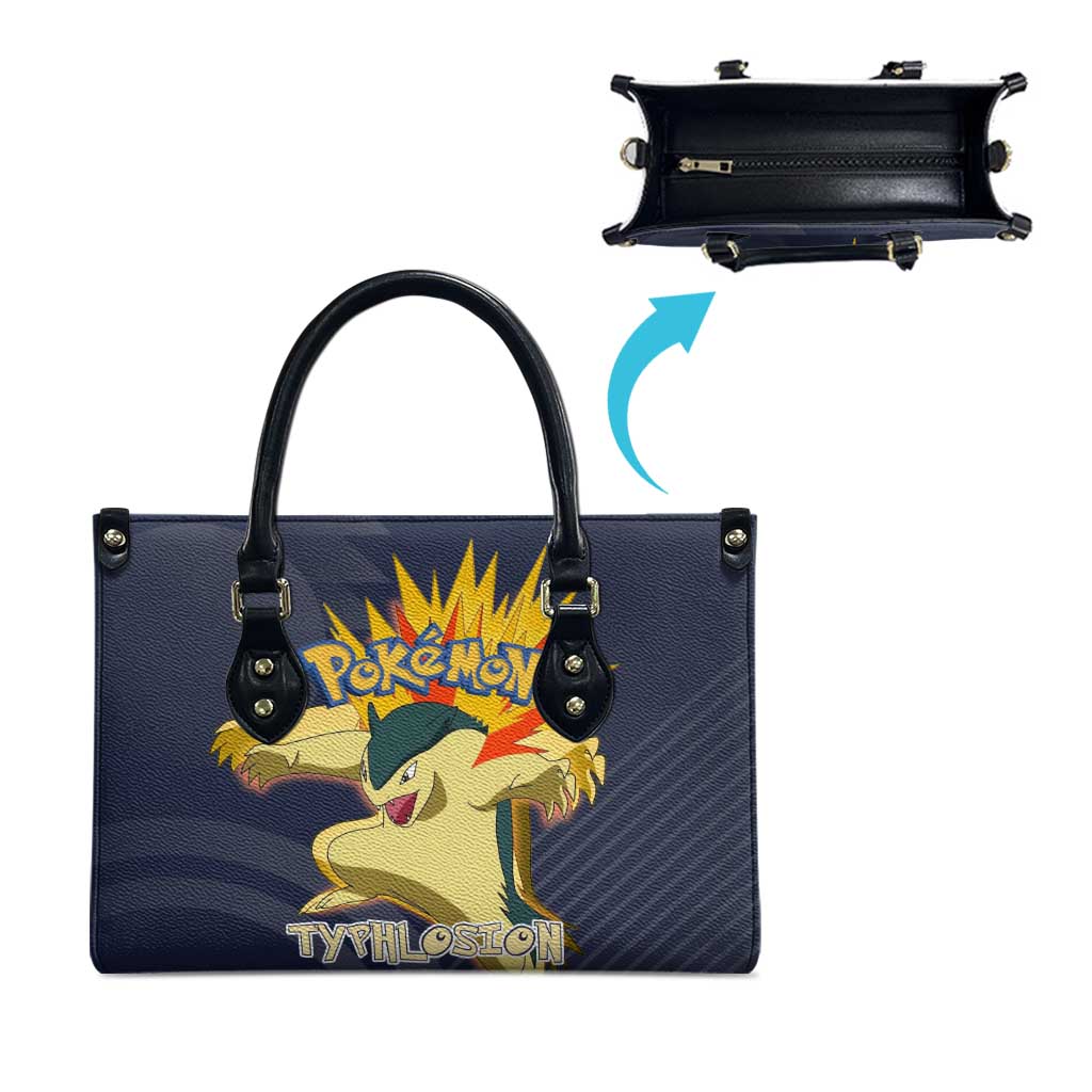 Typhlosion Poké Leather Bag Fierce Flame Burst Vector Style