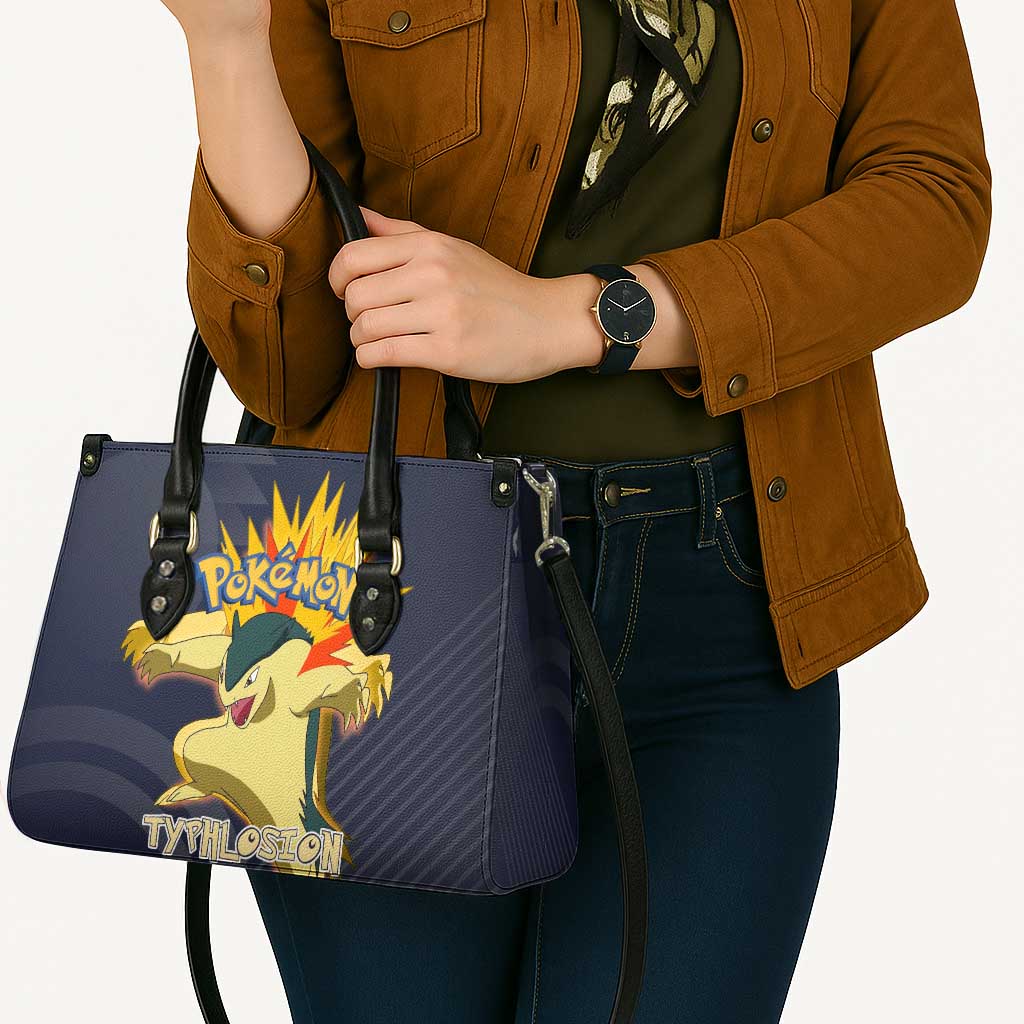 Typhlosion Poké Leather Bag Fierce Flame Burst Vector Style