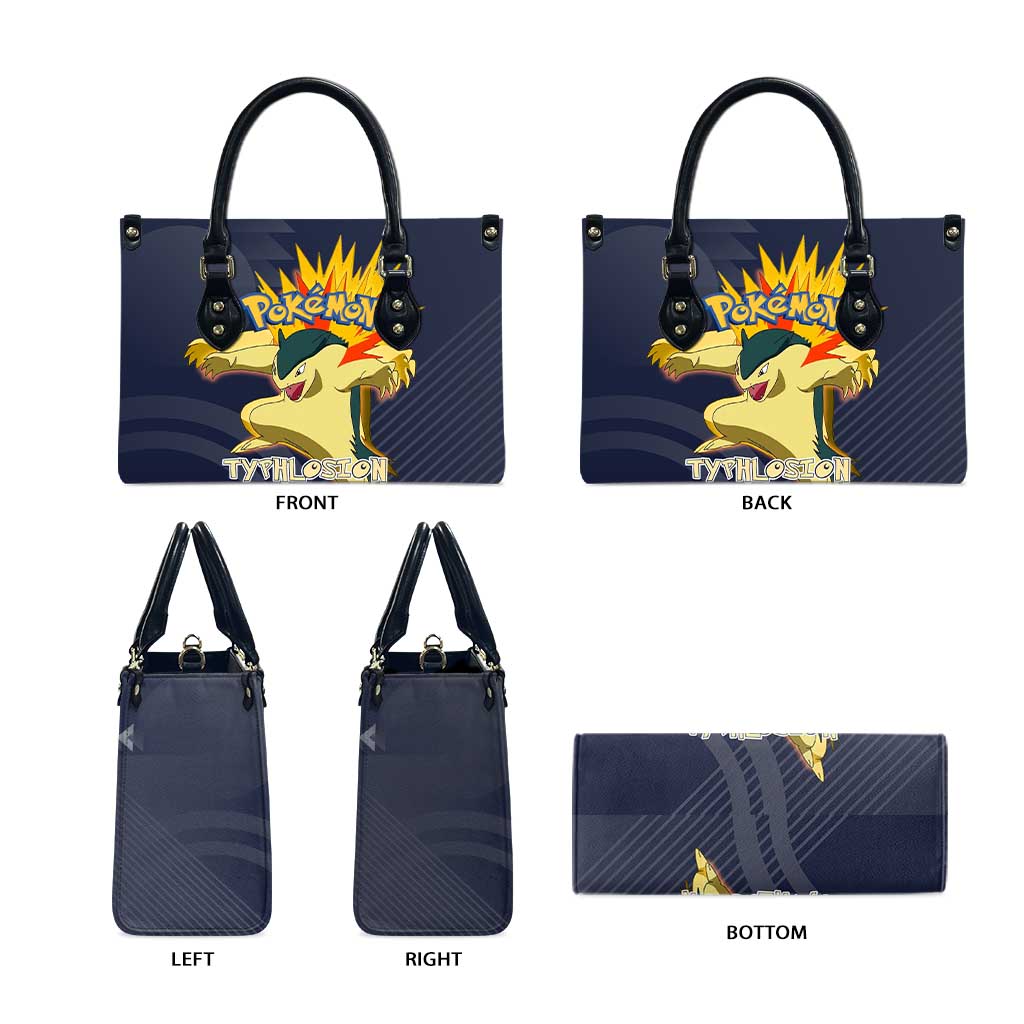 Typhlosion Poké Leather Bag Fierce Flame Burst Vector Style