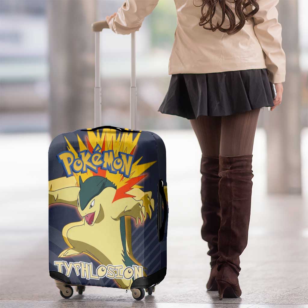 Typhlosion Poké Luggage Cover Fierce Flame Burst Vector Style