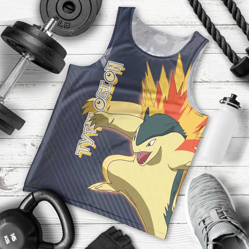 Typhlosion Poké Men Tank Top Fierce Flame Burst Vector Style