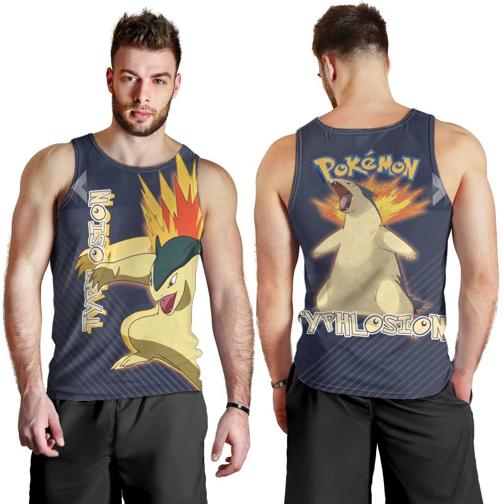 Typhlosion Poké Men Tank Top Fierce Flame Burst Vector Style
