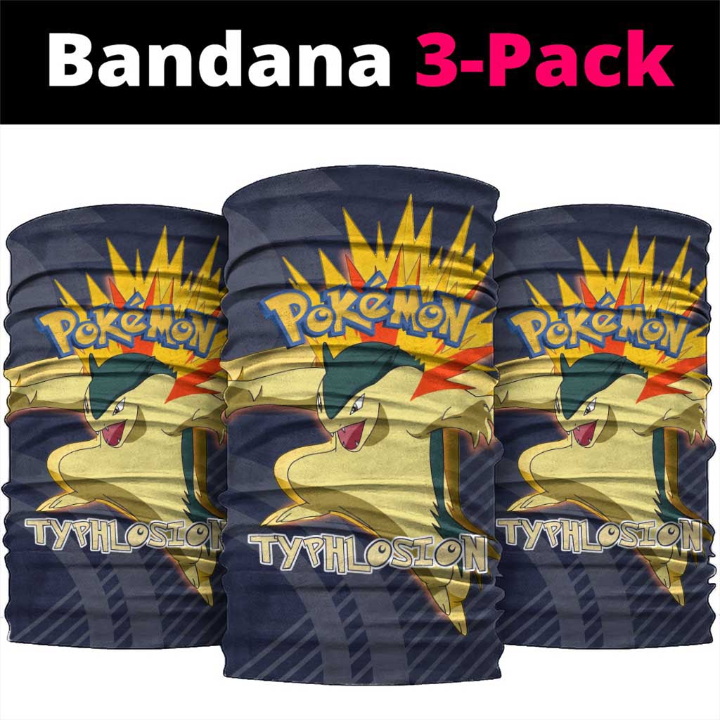 Typhlosion Poké Neck Gaiter Fierce Flame Burst Vector Style