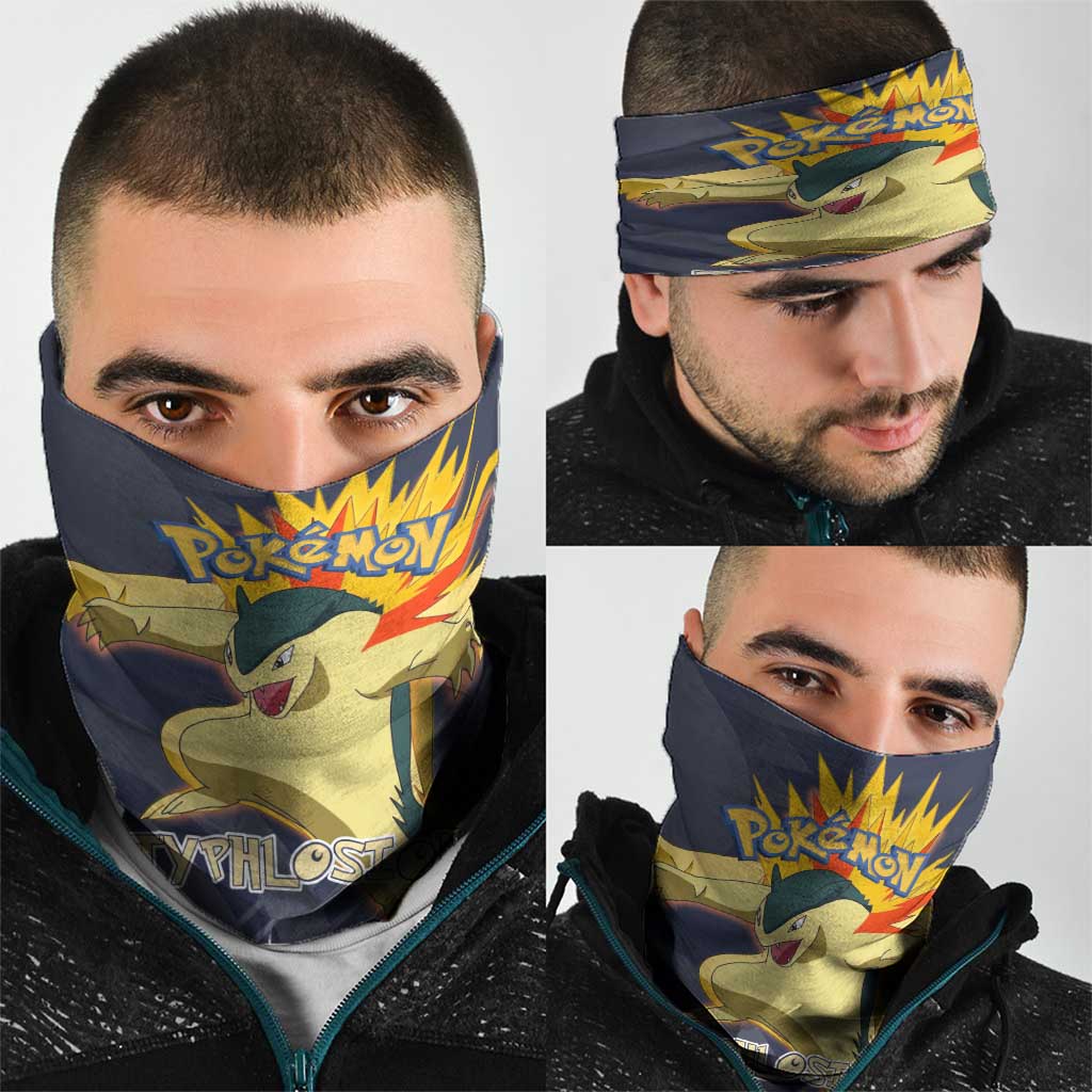 Typhlosion Poké Neck Gaiter Fierce Flame Burst Vector Style