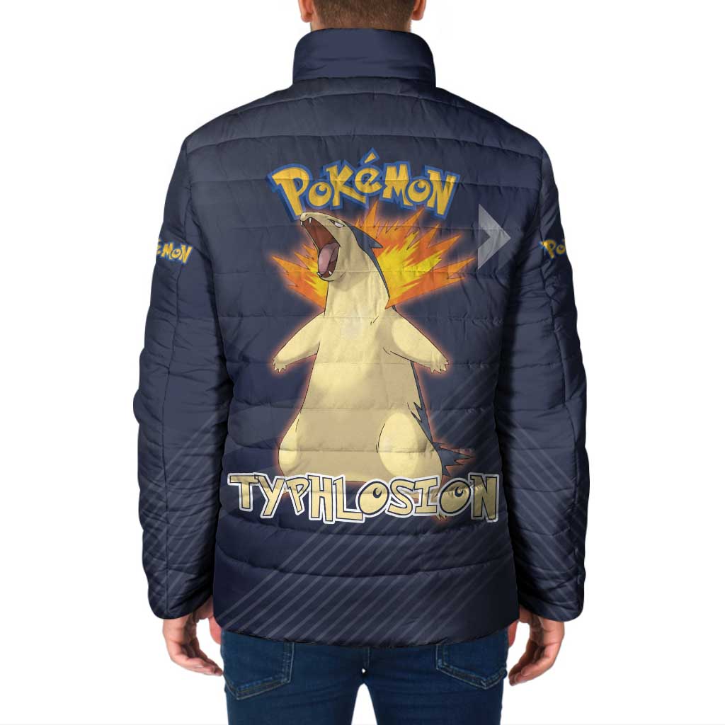 Typhlosion Poké Padded Jacket Fierce Flame Burst Vector Style